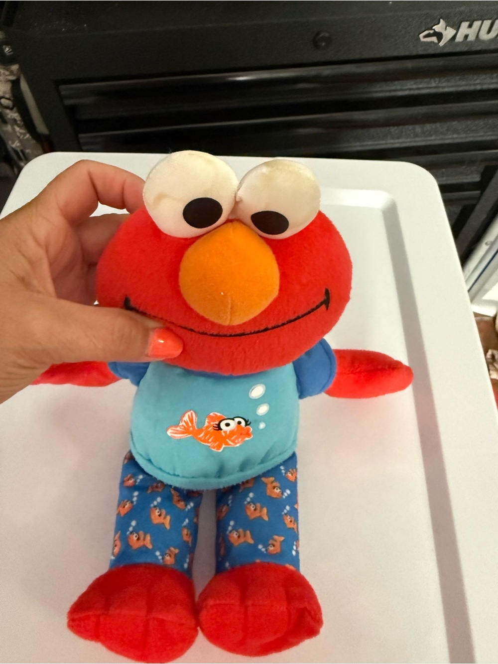Sesame Street plush Elmo talking Toy with Blue Outfit - Sesame-Inspired